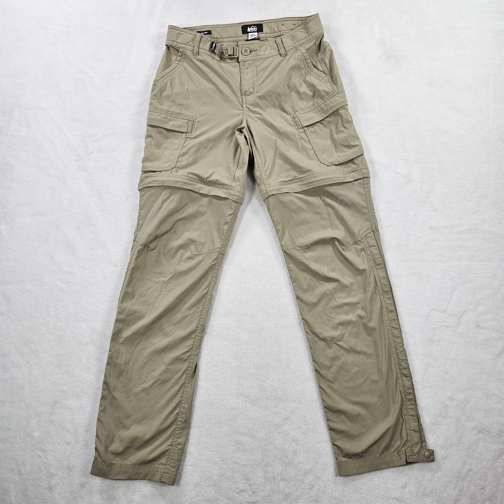 REI Co-op Mens Khaki Tan Hiking Shorts Nylon Outdoor Cargo Casual Size 32